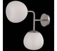 Applique Contemporanea Erich Struttura In Metallo Nichel 2 Luci