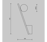 Maytoni applique Kazmir, colore oro, altezza 35 cm, metallo MOD175WL-01G