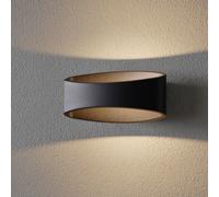 Maytoni Applique LED Trame, forma ovale, nero Maytoni