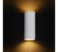 Maytoni Applique moderna a forma cilindrica in gesso bianco per interni Parma Bi