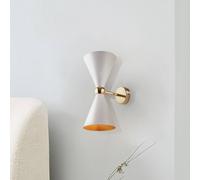 Maytoni applique Vesper, bianco/oro, a 2 luci, metallo MOD108WL-02WG