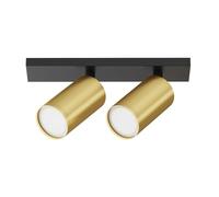 MAYTONI DECORATIVE LIGHTING Faretto da soffitto FOCUS S nero e opaco, in alluminio, 2 lampadine (non incluse), GU10, per soggiorno, cucina, camera da letto, sala da pranzo, ufficio