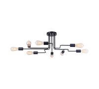 MAYTONI DECORATIVE LIGHTING Industriale Lampadario da soffitto, 8 braccia, in metallo nero, Design moderno, 8 lampadine E27 60W non incl