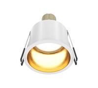 MAYTONI DECORATIVE LIGHTING Moderna Lampada da Incasso da Soffitto, Spot, Alluminio bianco e dorato, Design basic, per 1 lampadina 1 X GU10 (50W) IP 20