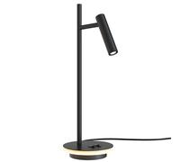 MAYTONI DECORATIVE LIGHTING Moderna Lampada Da Scrivania a LED, da Tavolo o comodino, Doppia luce, Metallo Nero, Orientabile, 2 Interruttori, Design Minimal, 3000K 550LM 8W