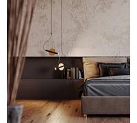 Sospensione Contemporanea Enigma Led Metallo Ottone Diffusore Ottone