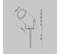 Maytoni Faretto a LED con picchetto Bern, bianco, alluminio, IP65 Maytoni