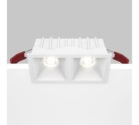 Maytoni Faretto da incasso quadrato con doppio diffusore a led Alfa Bianco 20W L [EEK: D]