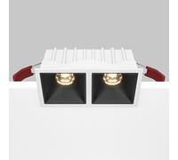 Maytoni Faretto da incasso quadrato con doppio diffusore a led Alfa Bianco/Nero [EEK: D]