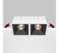 Maytoni Faretto da incasso quadrato con doppio diffusore a led Alfa Bianco/Nero [EEK: E]