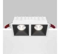 Maytoni Faretto da incasso quadrato con doppio diffusore a led Alfa Bianco/Nero [EEK: G]