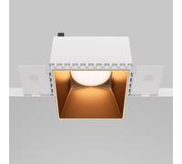 Maytoni Faretto da incasso quadrato con struttura in alluminio Share Oro 10W