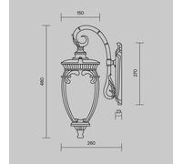 Maytoni Fleur applique da esterni, oro O414WL-01GB