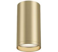 Moderno Faretto da Soffitto Oro, Cilindrico, Spot a Superficie, in Alluminio, per 1 lampadina GU10 non incl.