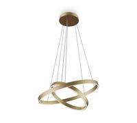Maytoni Lampada a sospensione 830 2 Ring Ø 60 cm color ottone Maytoni