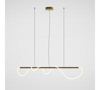 Lampadario A Sospensione Moderno Tau Alluminio Oro 1 Luce Led 30W