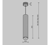 Maytoni Lampada a sospensione ARTISAN, bianca, Ø 5,4 cm, metallo, GU10 Maytoni