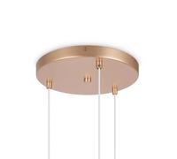 Lampadario A Sospensione Moderno Basic Form Metallo Oro Vetro 3 Luci E14 40W