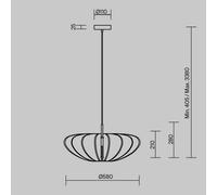 Maytoni lampada a sospensione Cambio, grigio, Ø 58 cm, feltro, E27 Maytoni