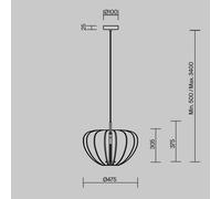 Maytoni lampada a sospensione Cambio, marrone, Ø 47,5 cm, feltro, E27 Maytoni