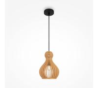 Maytoni Lampada a sospensione con diffusore dal design moderno in legno Roots Le