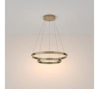 Lampadario A Sospensione Moderno Rim Alluminio Ottone 2 Luci Led 61W
