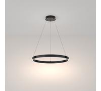 Lampadario A Sospensione Moderno Rim Alluminio Nero Luce Led 37W