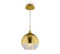 Maytoni Lampada a sospensione grande dal design elegante con boccia in vetro dor