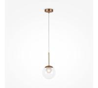 Maytoni Lampada a sospensione in metallo con singolo diffusore a boccia in vetro