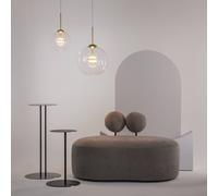 Maytoni Lampada a sospensione LED Cometa, colore oro, vetro, Ø 35 cm Maytoni
