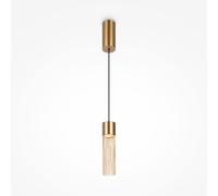 Maytoni Lampada a sospensione LED con struttura in metallo e paralume in tessuto