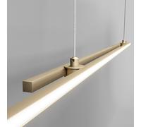 Lampadario A Sospensione Moderno Halo Alluminio Ottone 2 Luci Led 48W