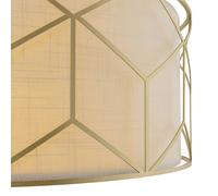 Maytoni lampada a sospensione Messina, Ø 45 cm, beige, lino Maytoni