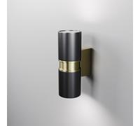 Applique Da Esterno In Ottone Nero IP54 Per Balcone H:18 Cm GU10