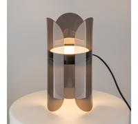 Lampada Da Scrivania Moderna Insight Metallo Nero 1 Luce Plastica Trasparente