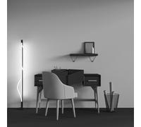 Piantana Lampada Da Terra Moderno Tau Alluminio Nero Luce Led 15W [EEK: A++]