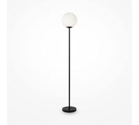 Piantana Contemporanea Ring Metallo Ottone 1 Luce E Diffusore Bianco