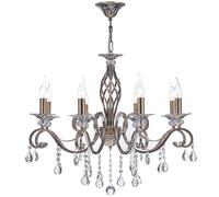 Maytoni Lampadario classico a 8 braccia con pendenti in cristallo e struttura in