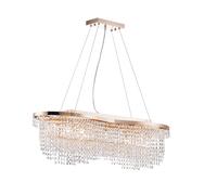 Maytoni Lampadario classico con struttura in metallo e pendenti in cristallo Toi