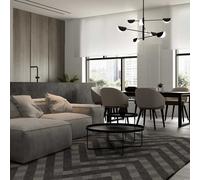 Maytoni Lampadario con 8 diffusori in metallo dalle linee moderne Vigo Nero 28W