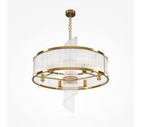 Maytoni Lampadario con struttura moderna in metallo e diffusore in vetro Frame O