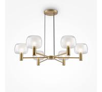 Maytoni Lampadario dal design elegante in metallo e diffusori in vetro Vision Or [EEK: A]