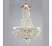 Maytoni Lampadario grande con dettagli in cristallo in stile classico Bella Oro