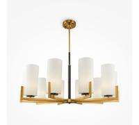 Maytoni Lampadario grande con dieci diffusori in vetro in stile moderno Fortano