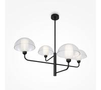 Maytoni Lampadario moderno con diffusori in vetro a forma di fungo Memory Nero 6 [EEK: A]