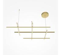 Maytoni Lampadario moderno LED in alluminio e diffusore in acrilico Radiance Oro