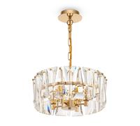 Maytoni Lampadario piccolo moderno con diffusori in vetro Puntes Oro 60W