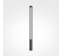 Lampada Da Terra Moderna Da Esterno Metallo Grafite Luce Led 25W Ip65