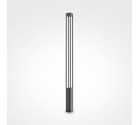 Lampada Da Terra Moderna Da Esterno Metallo Grafite Luce Led 25W Ip65