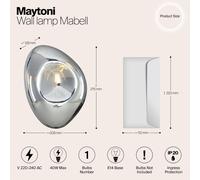 Maytoni Mabell applique di vetro, cromo Maytoni